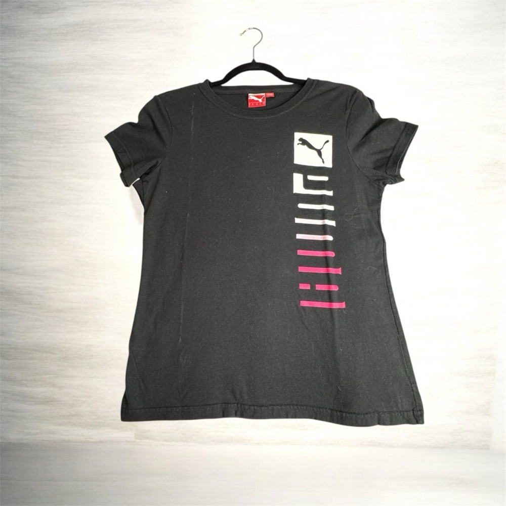 Puma Shirt T-Shirt Black White Pink Large
